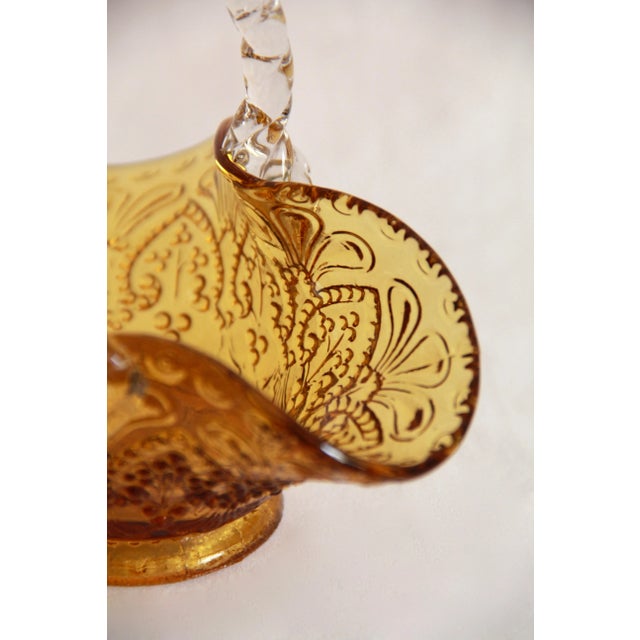 Vintage Ambra Murano Glass Catchall, 1960s For Sale - Image 4 of 9