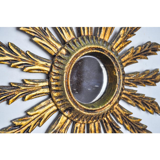 Sun Mirror in Gilded Wood, France, 1960s For Sale - Image 6 of 8