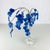 Blue Vintage MCM Large Whimsy Tree Sculpture Art Blue Glass Leaves & Base With Wire For Sale - Image 8 of 9