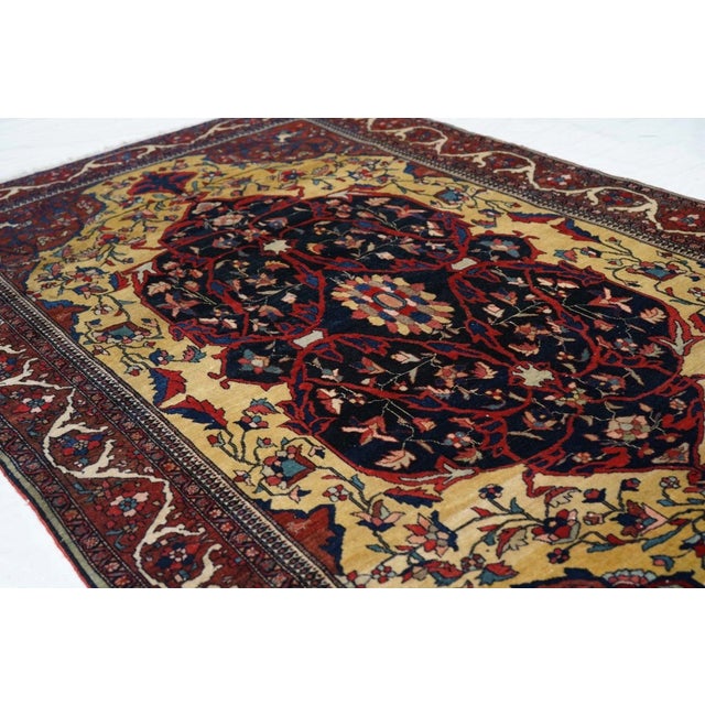 Textile Late 18th Century Antique Farahan Sarouk Rug 4'3'' x 6'8'' For Sale - Image 7 of 10
