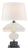 Thomas O'Brien by Visual Comfort Signature Dani Medium Cordless Table Lamp in Alabaster and Black Marble with Linen Shade For Sale