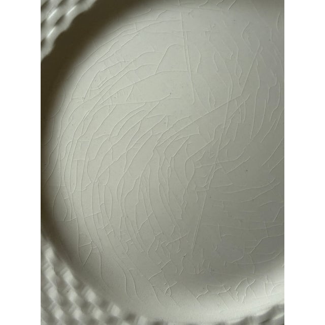 White 1970s Pagnossin Ironstone Basket Weave Plates 8.25 Inch White Italian Dinnerware Treviso - Set of 6 For Sale - Image 8 of 11