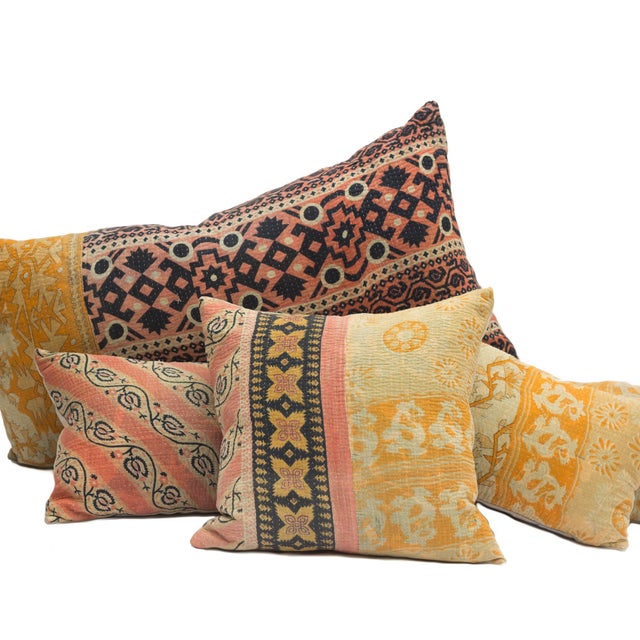 Kantha Quilt Lumbar Pillow Chairish
