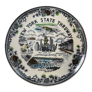1970s New York State Thruway Decorative Ceramic Plate For Sale