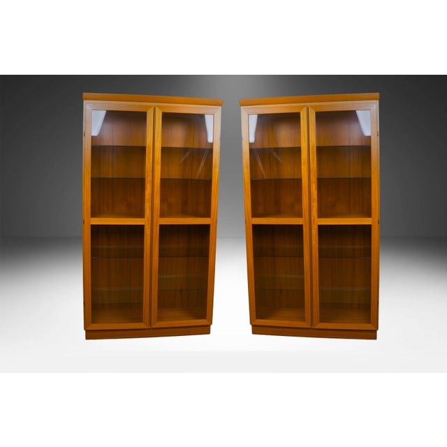 Pair Danish Mid Century Teak Display Cabinet by Skovby For Sale - Image 12 of 16