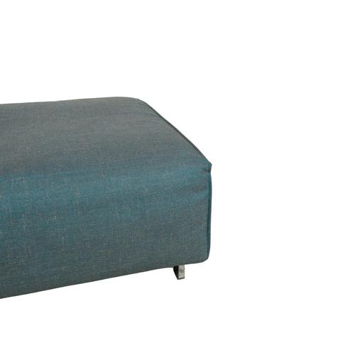 Grata 3-Seater Sofa and Ottoman in Petrol Blue Fabric from Rolf Benz, Set of 2 For Sale - Image 9 of 18