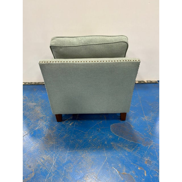 2020s Uttermost Light Teal Club Chairs - Pair. For Sale - Image 5 of 8