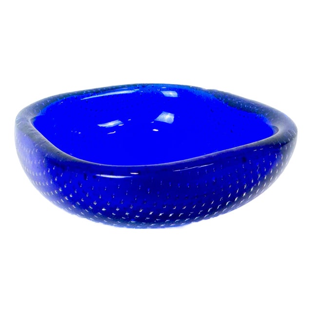 Mid-Century Corroded Bubble Bowl attributed to Carlo Scapa for Venini Murano, 1950s For Sale