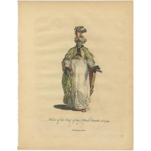 Black Thomas Jefferys, Ottoman Costumes, Hand-Colored Engravings, 1767, Set of 6 For Sale - Image 8 of 10