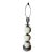 Mid 20th Century Space Age Ceramic Globes and Chrome Table Lamp Attributed to Solken Leuchten For Sale