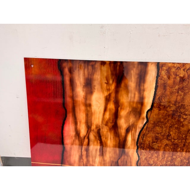 Palomas Painted Glass Panel Wall Art For Sale - Image 11 of 12