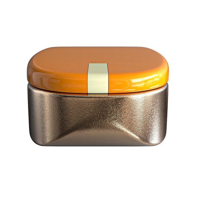 "Soyrce" Coffee Table With Bronze and Stainless Steel For Sale - Image 4 of 7
