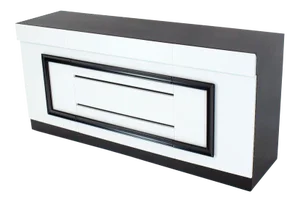 1940s Mid-Century Modern Two-Tone Black and White Lacquer 10-Drawer Dresser