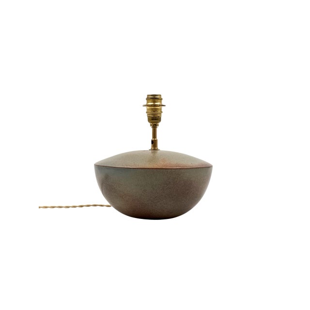 Mid-Century Modern Green Ceramic Lamp Base from Alain di Bin, France, 1960s For Sale - Image 10 of 17