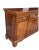 English Vintage Cherry Wood Sideboard With Brass Handles and Pulls Linned Drawers For Sale - Image 3 of 12
