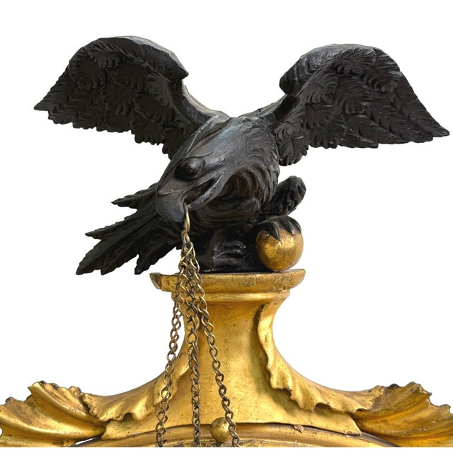 Large Regency Convex Giltwood Mirror, 1810s For Sale - Image 4 of 12