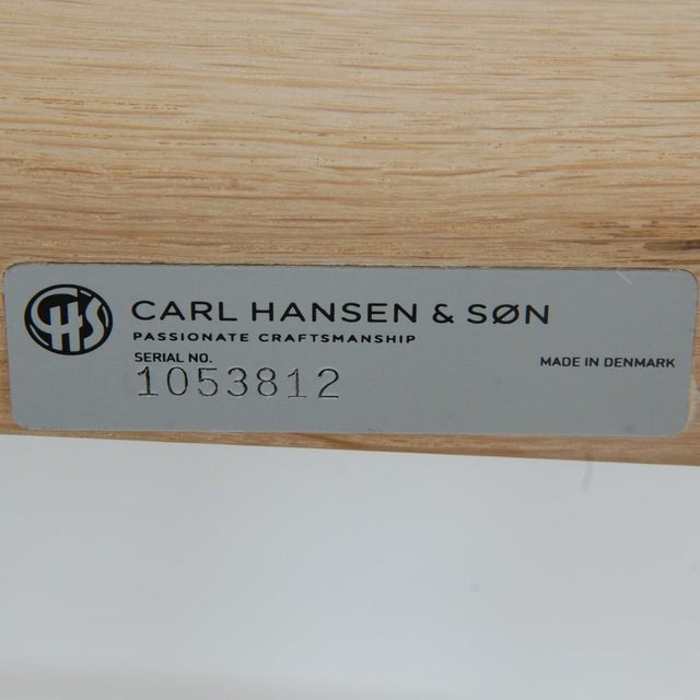 Colonial Chair in Oak and Black Leather by Ole Wanscher For Sale - Image 10 of 11