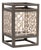Cut Out Wood Candle Holder with Iron Frame 9.75"H For Sale
