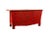 Up for sale is a large antique Chinese northern country-style red lacquered sideboard with recessed legs, two drawers,...