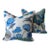GP and J Baker “Nympheus” Aqua 26" Pillows - A Pair For Sale