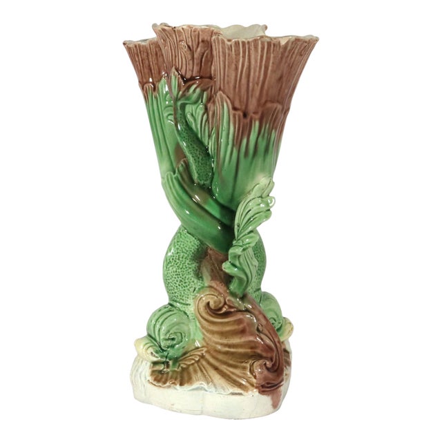 Ralph Wood Pearlware Dolphin Spill Vase, Burslem, Staffordshire, Circa 1783–1790 For Sale