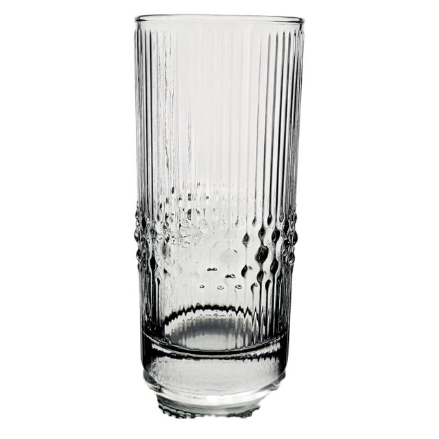 Late 20th Century Durobor Alaskan Belgian Pressed Glass Highball Tumblers - Set of 5 For Sale - Image 11 of 14