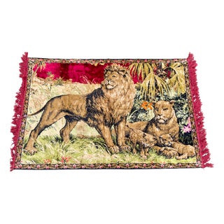 Vintage Boho Style Woven Velvet Tapestry, 1970s For Sale