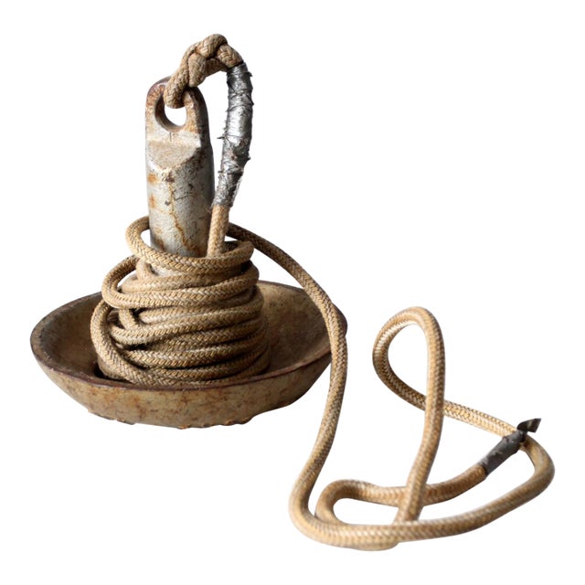 Vintage Roloff Mfg Corp Cast Iron Boat Anchor For Sale