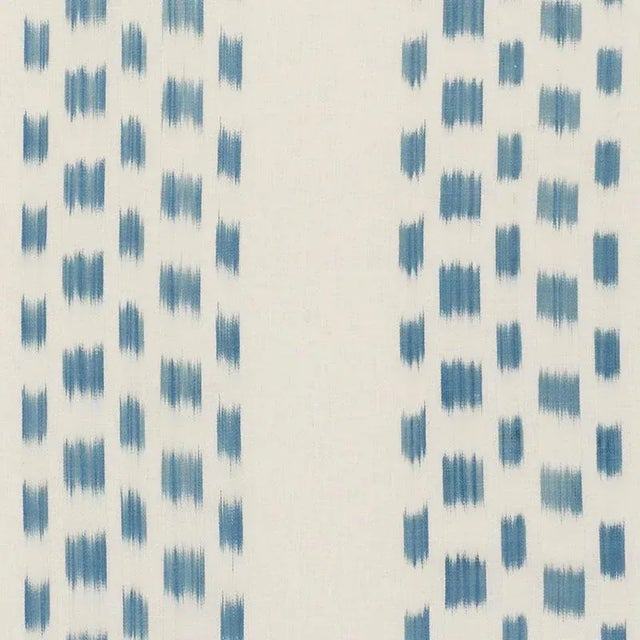 Using a traditional, artisanal weaving technique, this Ikat is intentionally irregular, emphasizing the art of the hand....