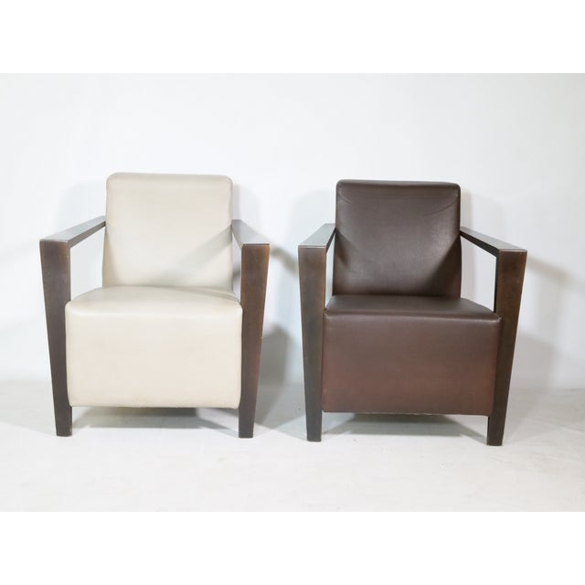 Leather Dresden Armchairs from Franz Fertig, 1960s, Set of 5 For Sale - Image 10 of 18