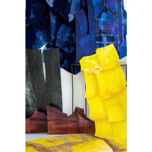 Velvet Realities Yellow Wall Sculpture by Sven Jansse For Sale - Image 9 of 14
