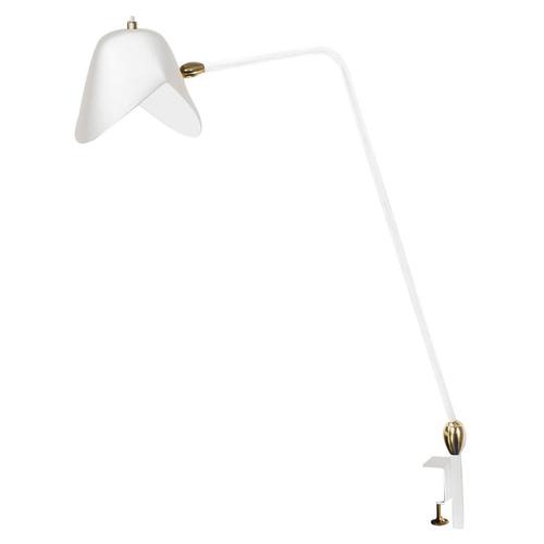 Mid-Century Modern White Swivels Stapled Table Lamp by Serge Mouille For Sale - Image 6 of 6