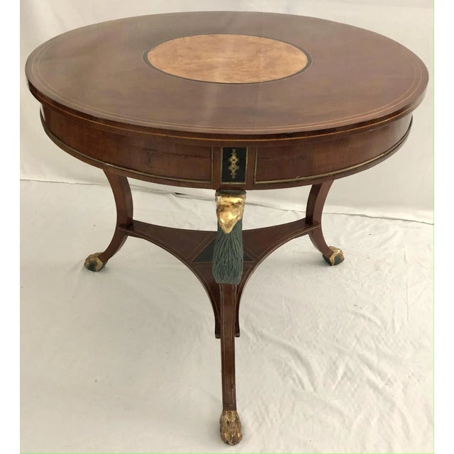 Wood An Early 19th Century Mahogany Center Table C.1820 With Eagle Heads For Sale - Image 7 of 12