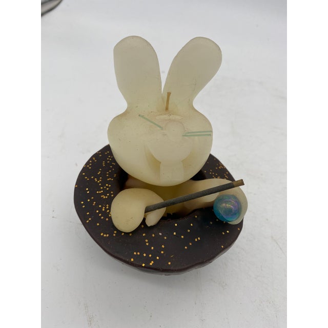 Mid-Century Modern Set of 10, Mid 20th Century Magician Black Bunny in a Hat Rabbit Figural Collection For Sale - Image 3 of 12
