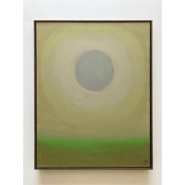 Julius Shaier Vintage 1991 " Provincetown Moon Seascape " Original Signed Modernist Framed Abstract Expressionist Oil Painting For Sale - Image 17 of 17