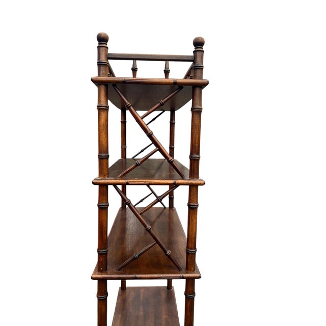 Late 20th Century Faux Bamboo Shelf For Sale - Image 13 of 18