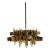 Vintage Italian Sciolari 18 Light Chrome, Brass and Lucite Chandelier For Sale