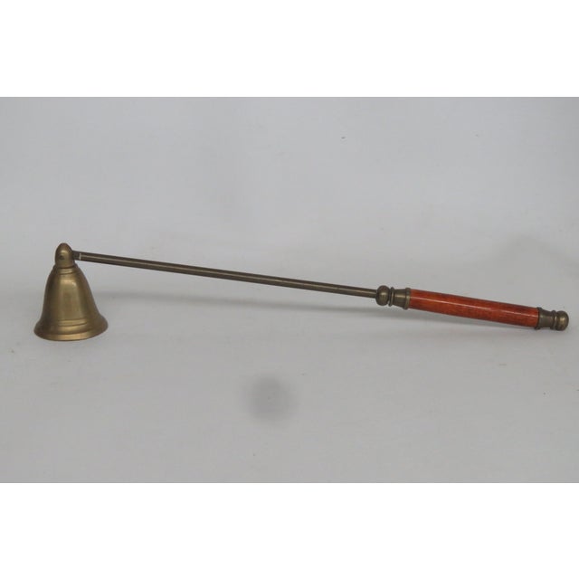 Long Wooden Handled Metal Bell Candle Snuffer 4596b For Sale In Miami - Image 6 of 12