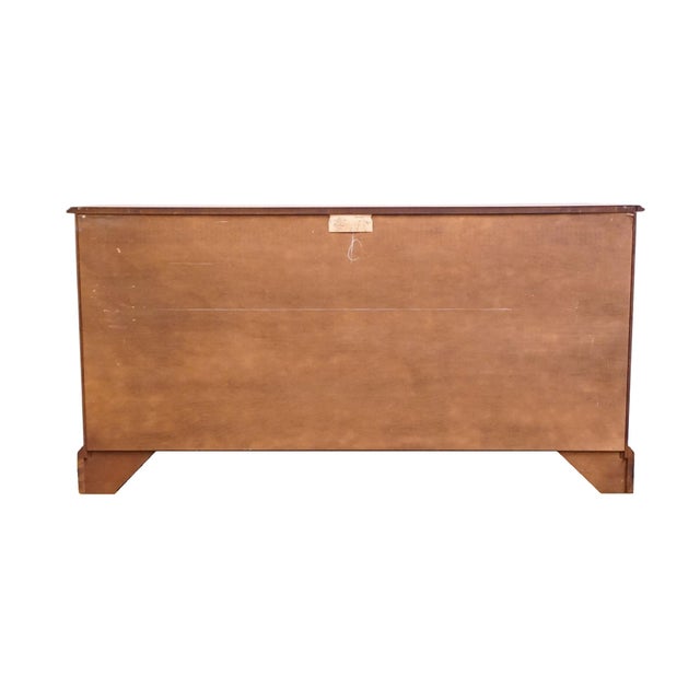 Henkel Harris Virginia Galleries Solid Mahogany Traditional Style 66" Double Dresser 176-840 For Sale - Image 12 of 14