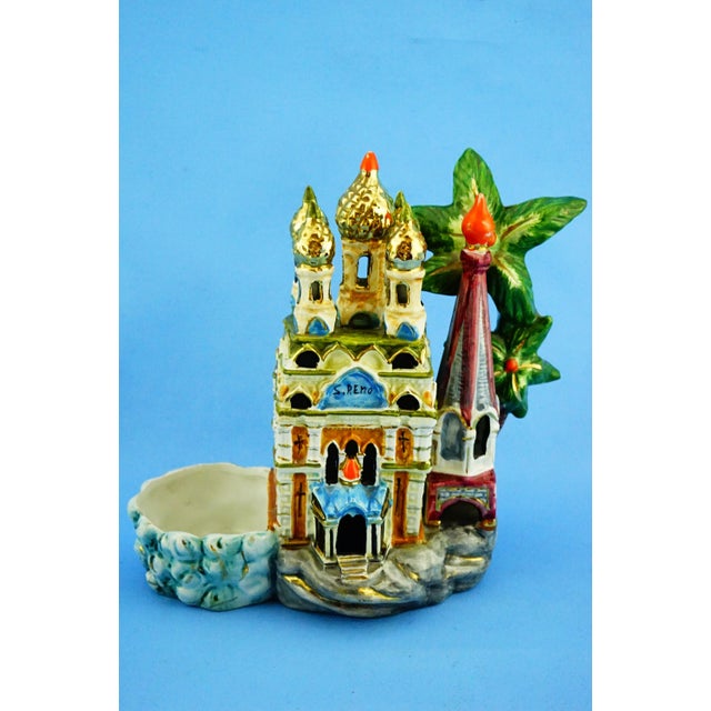 20th Century Vintage Ceramic Sculptures Orthodox Church and Casino of Sanremo, Italy, 1890s, Set of 2 For Sale - Image 3 of 18