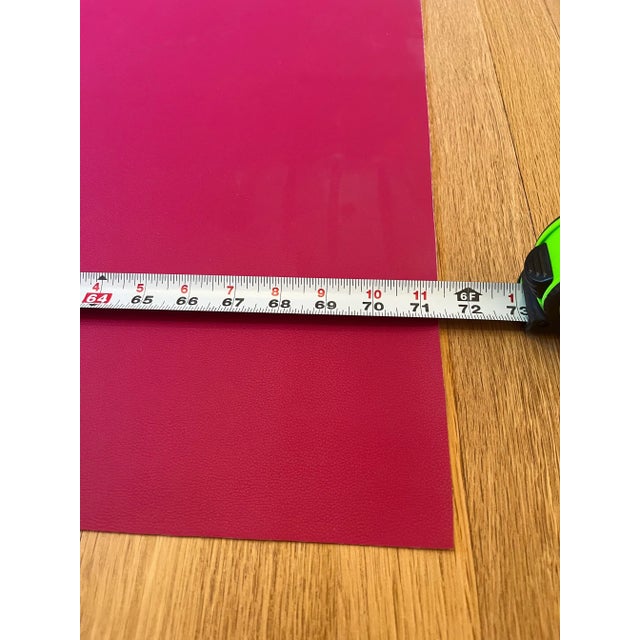 Kravet Just Under 2 Yards of Syrus Fuchsia Vinyl Fabric- Just Under 2 Yards + 2 Remnants For Sale - Image 4 of 4