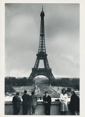 Eiffel Tower, 1950s, Black and White Photograph