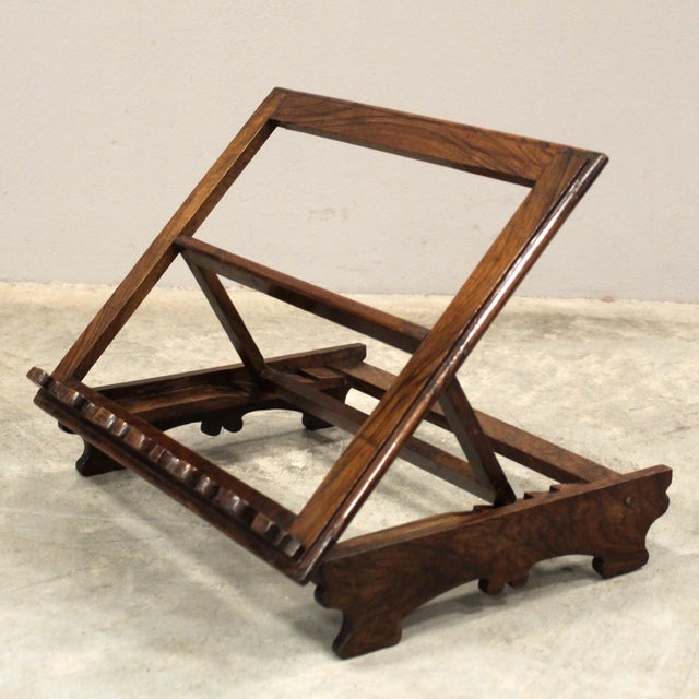 19th Century Table Lectern in Walnut, Italy For Sale - Image 3 of 13