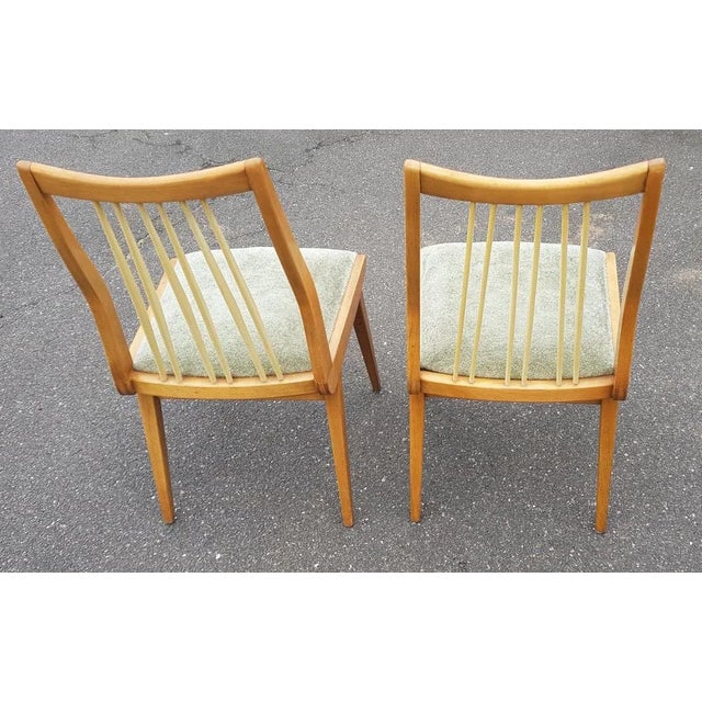 Set of Wooden Dining Room Chairs with Sprout Back, 1950s, in Very Good conditions. Designed 1950 to 1959
