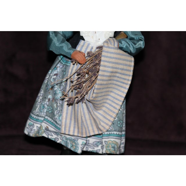 Textile Provence Santons Women Figurines, 1990s, Set of 3 For Sale - Image 7 of 18