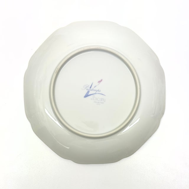 Mid 20th Century Printemps Pink and Purple Iris Octagonal Side Plates - Set of 4 For Sale In Miami - Image 6 of 6