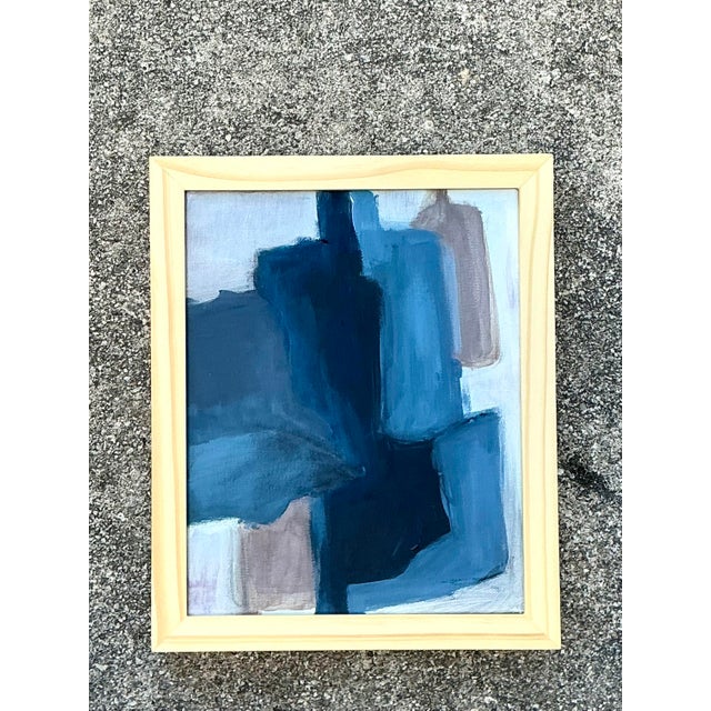 Late 20th Century Vintage Original Abstract Oil on Canvas For Sale - Image 5 of 12