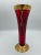 Moser Glassworks Late 19th Century Moser Style Cranberry Glass Vase With Gilt and Applied Floral Decoration For Sale - Image 4 of 11
