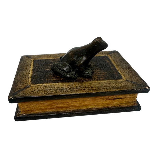 Faux Antique Book With Frog For Sale