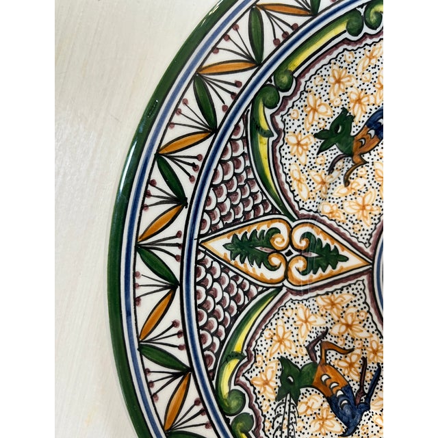 Coimbra Ceramic - Hand Painted Portuguese Plate For Sale - Image 10 of 13